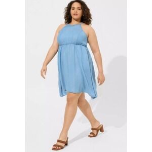 Torrid‎ Chambray Denim Hi-low Womens Plus Size 1 Brand New W/ Tags